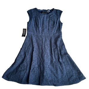 THE LIMITED navy blue lace dress